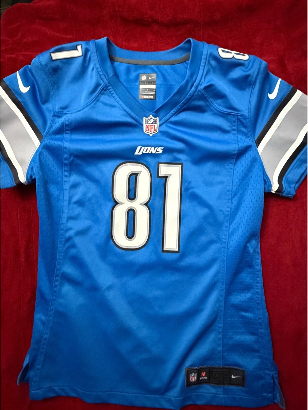 Nike Detroit Lions Calvin Johnson #81 NFL On Field Jersey Medium